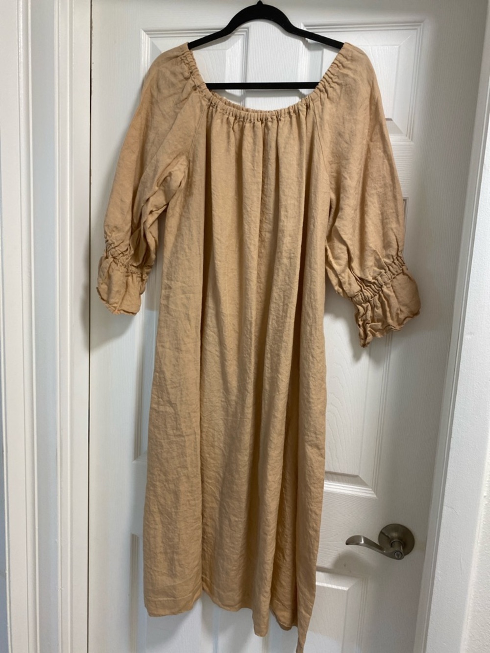 Stone Washed French Linen Dress  new